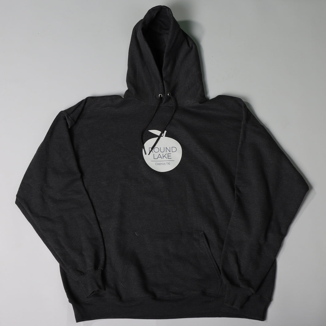 Round Lake Dist. 116 Apple Charcoal Heather Hoodie