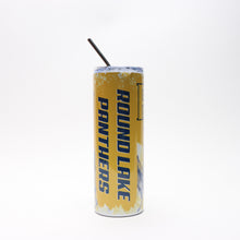 Electric Panthers White Steel Tumbler with Straw and Lid