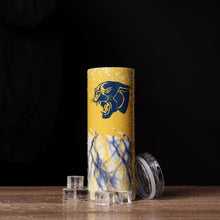 Electric Panthers White Steel Tumbler with Straw and Lid