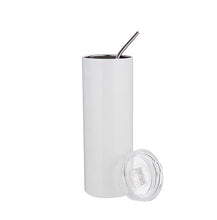 Electric Panthers White Steel Tumbler with Straw and Lid