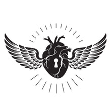 Anatomical Heart With Wings Long Sleeve T-Shirt