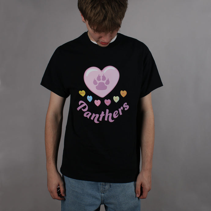 Panther Valentine T-shirt in Black