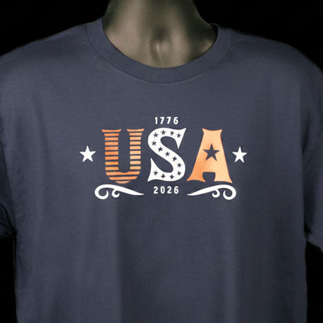 U.S.A. T-shirt in Navy