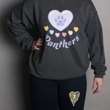 Melting Heart Open Bottom Sweatpants in Navy