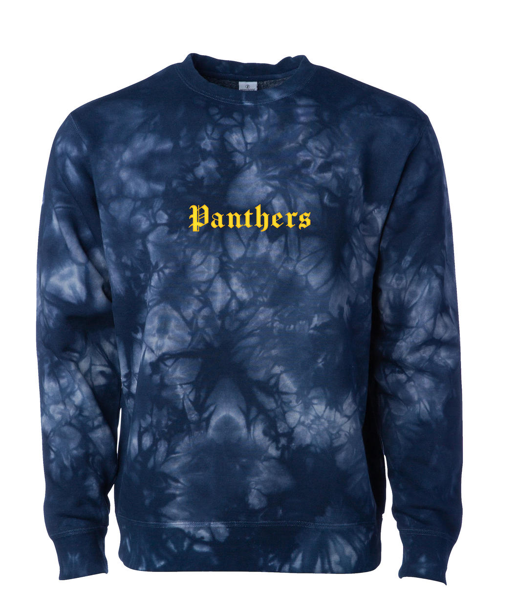 Old Style Panther Reflective Gold Tie Dye Crewneck